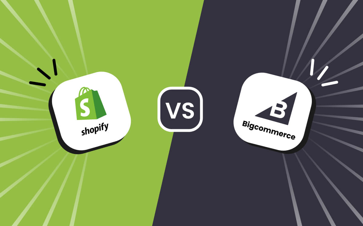 A Visual Comparison Between Two eCommerce Platforms, Shopify and Bigcommerce.