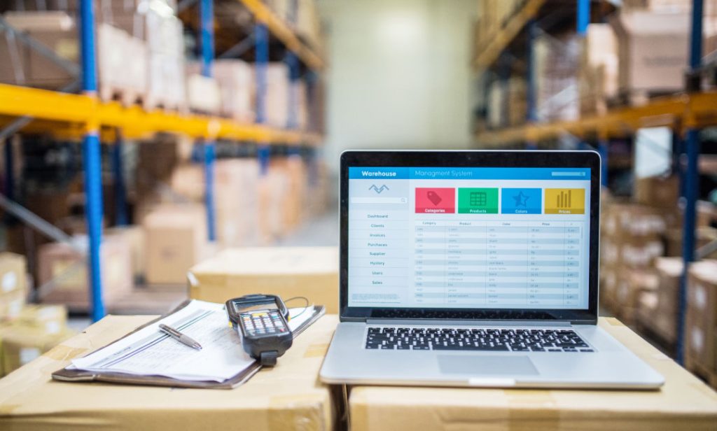 A laptop screen displays a better  Inventory Management systems