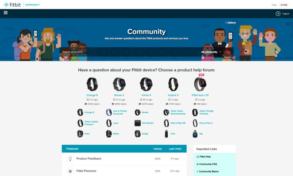 Fitbit website homepage