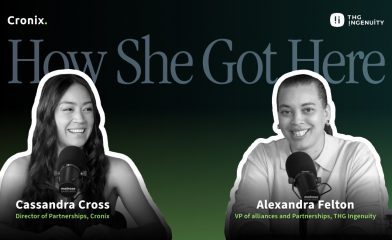 Promotional Graphic of How She Got Here Podcast Episode Featuring Cassandra Cross and Alexandra Felton.